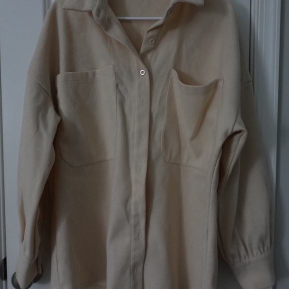 Missguided Jackets & Blazers - Missguided Beige Shacket